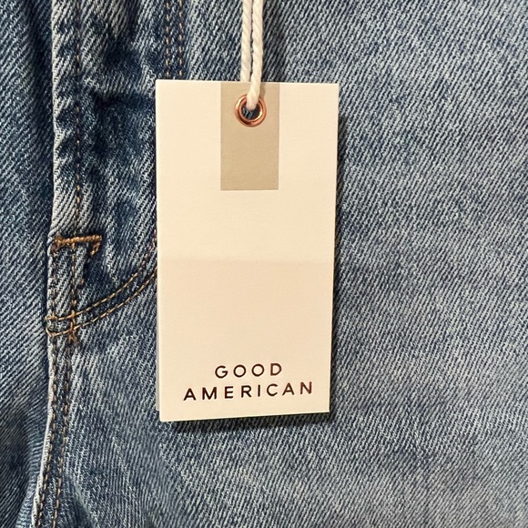 Good American Good Boy Wide Release Hem Destructed Jeans (2) - Picture 12 of 13